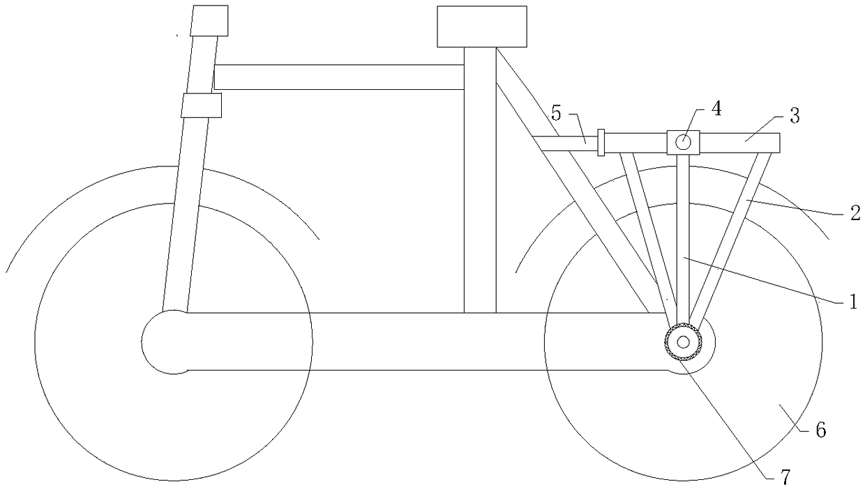 Bicycle rear seat with supporting foot