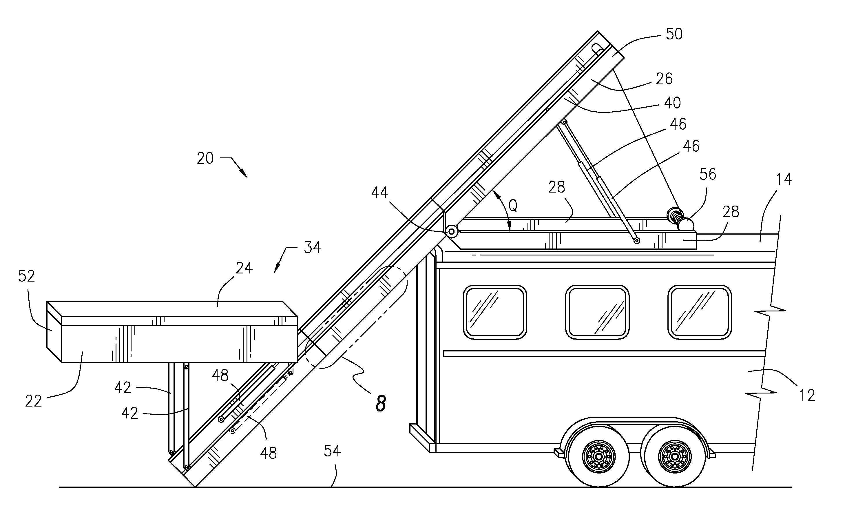 Retractable cargo carrying device