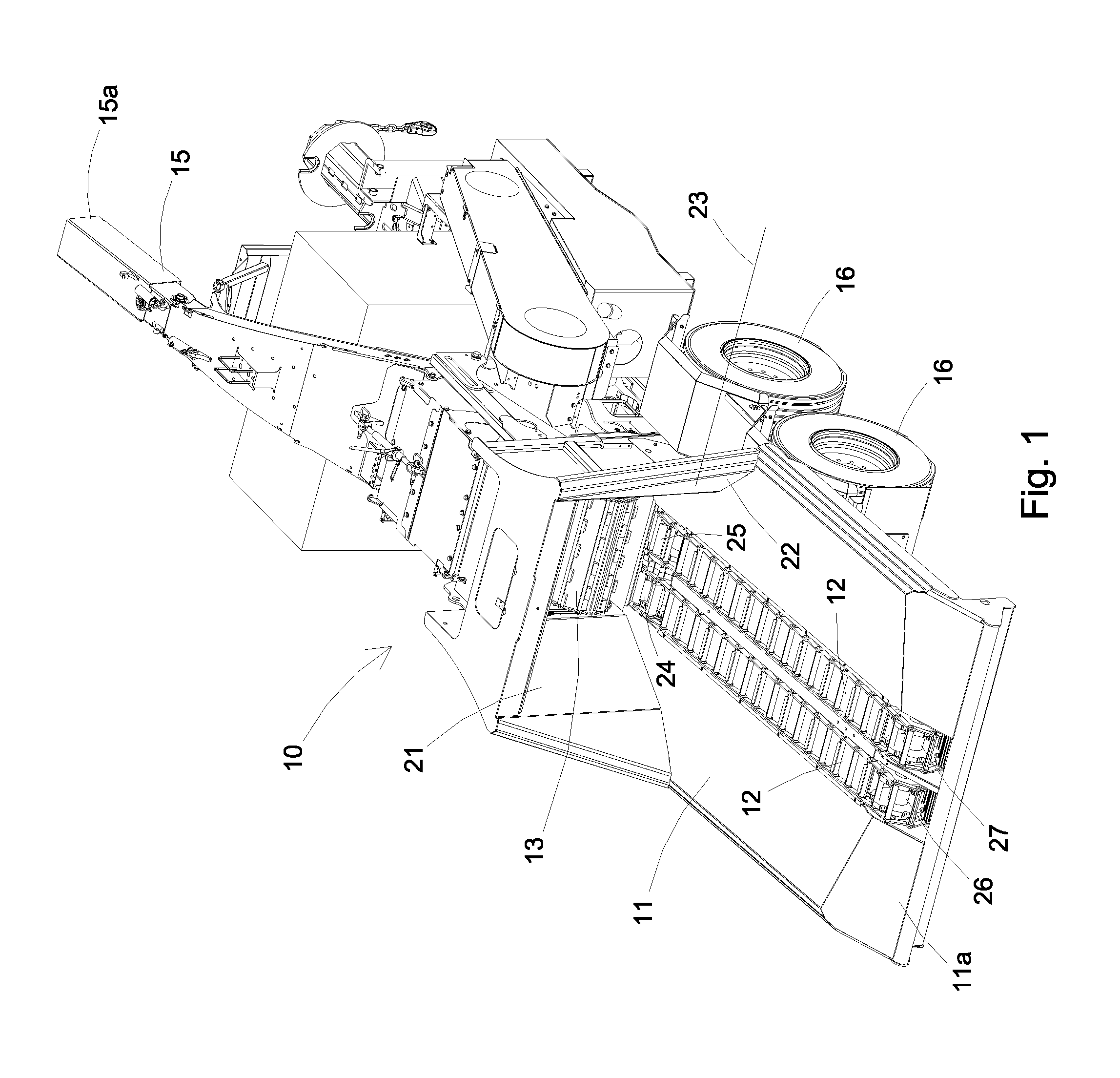 Individual Feed Chain Tension System for Tree Chipper