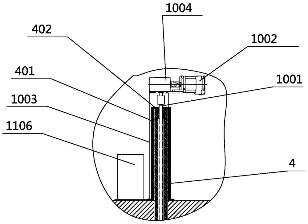 Hard-shaft heavy-load silicon single crystal lifting device