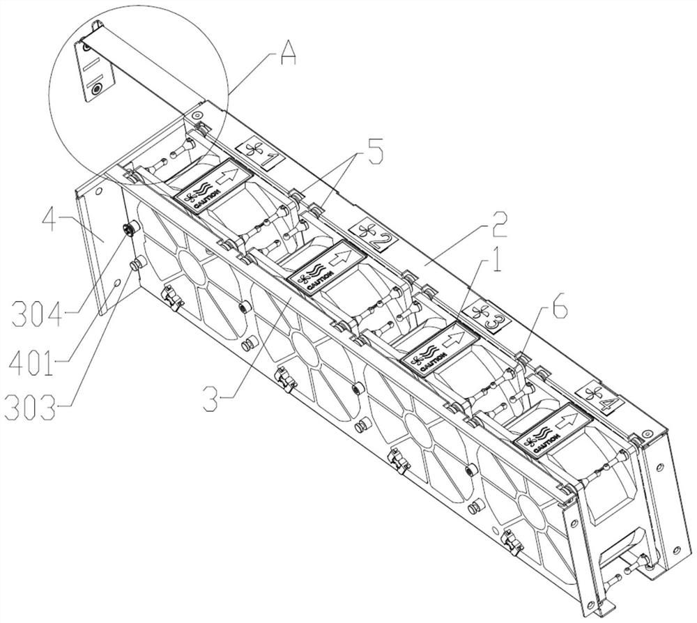 Cooling fan module convenient to assemble and server case thereof