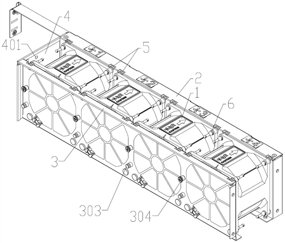 Cooling fan module convenient to assemble and server case thereof