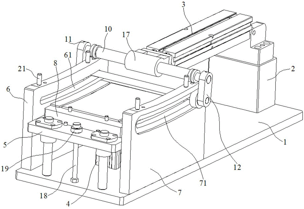 Machining device for back plates of liquid crystal displays of ultra-thin smartphones