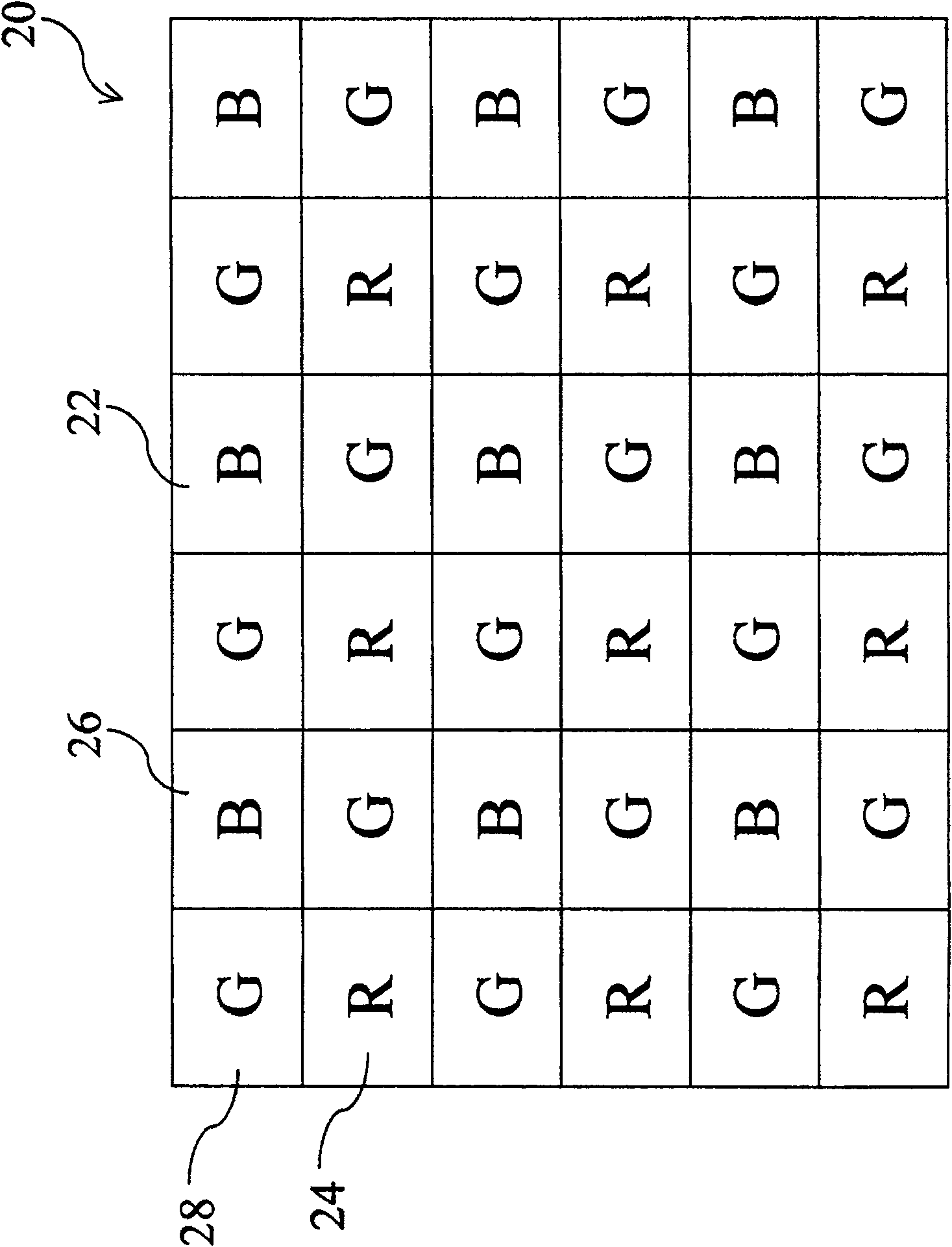 Reconstruction method of picture-element color information