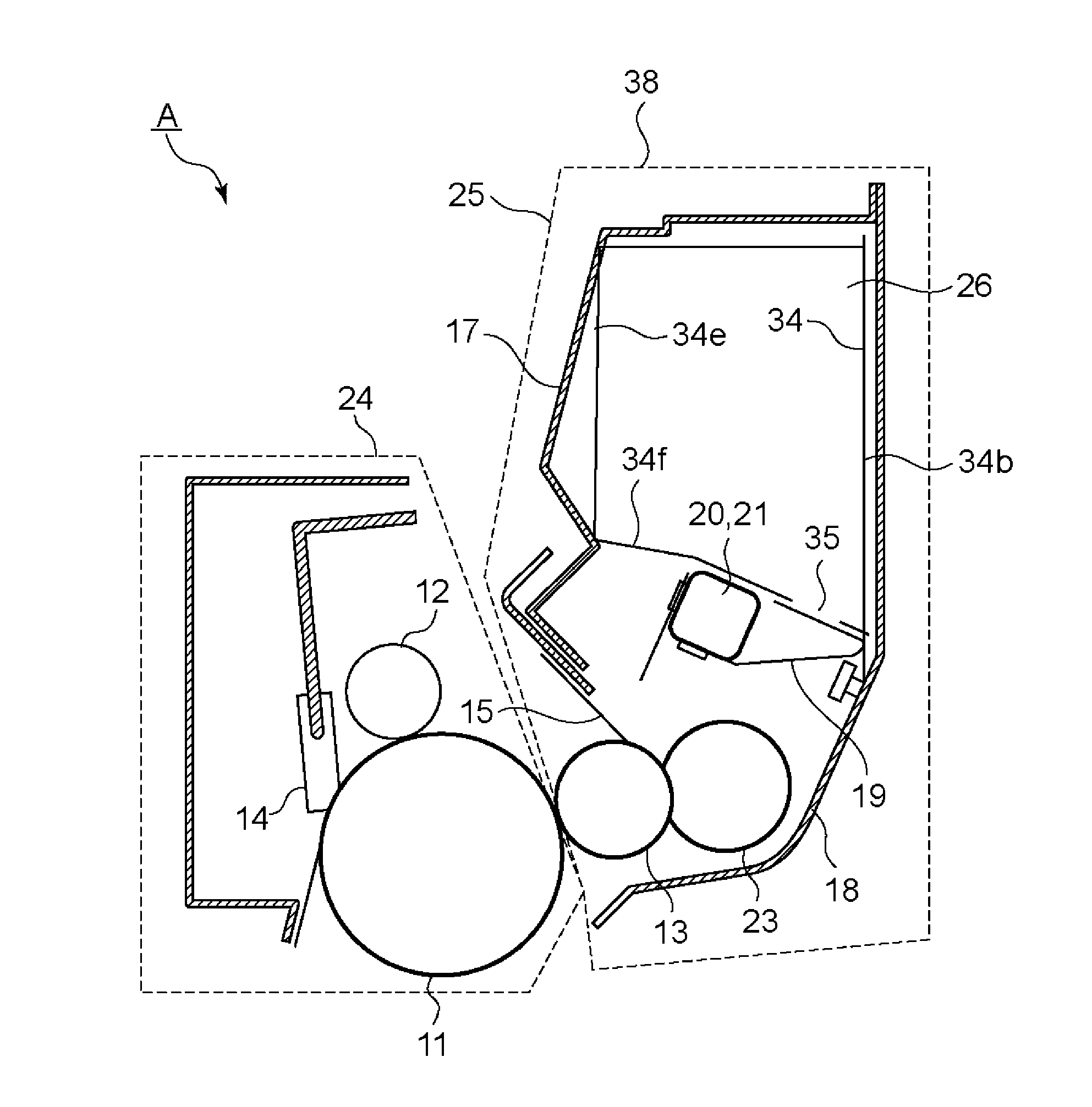 Developer accommodating unit, process cartridge, electrophotographic image forming apparatus