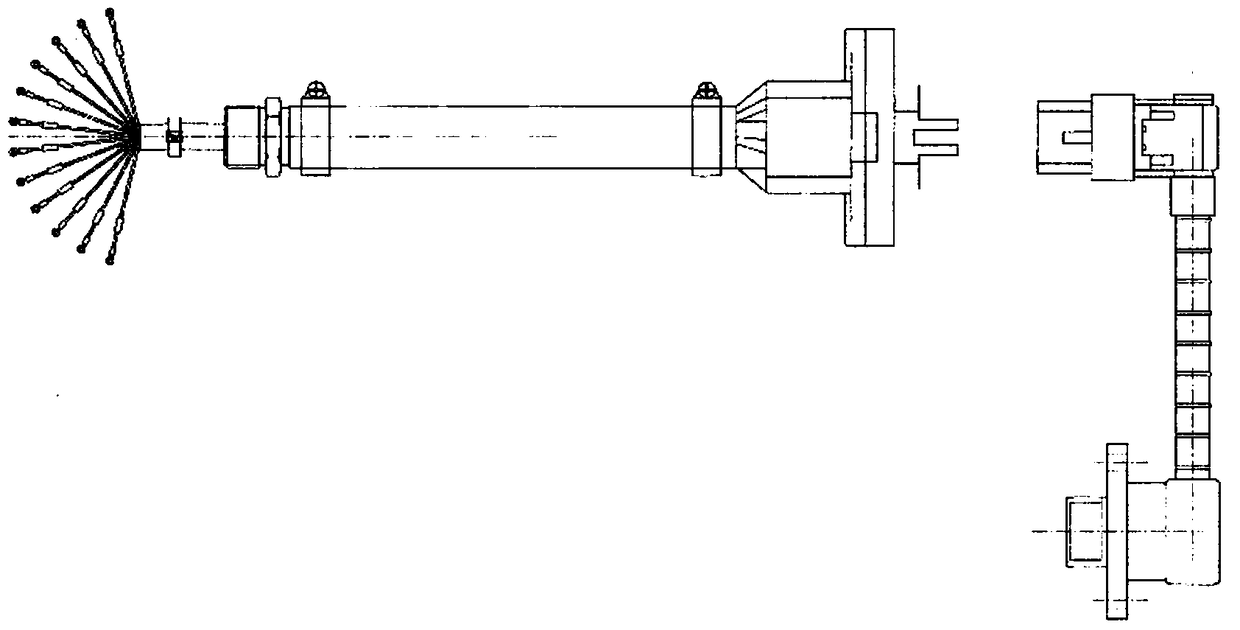 Integrated lead-out structure of integrated sensor axle box harness cable shielding