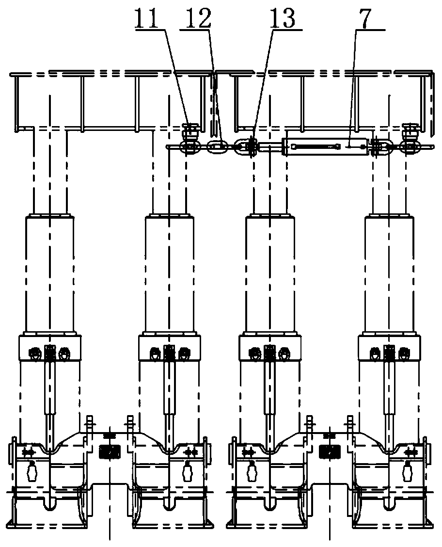 Tilting preventing device connecting clamp seat for hydraulic supports