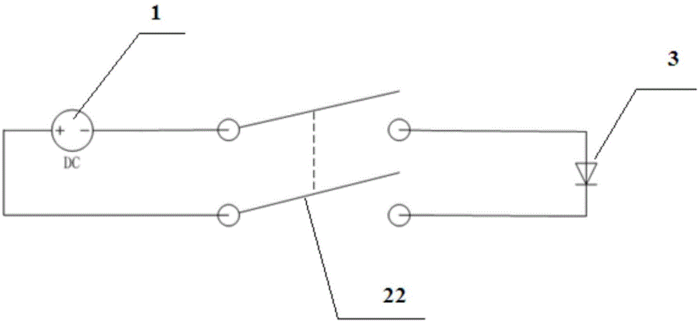 EL test circuit with protective component