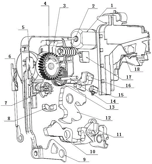 Novel automobile door lock executer mechanism