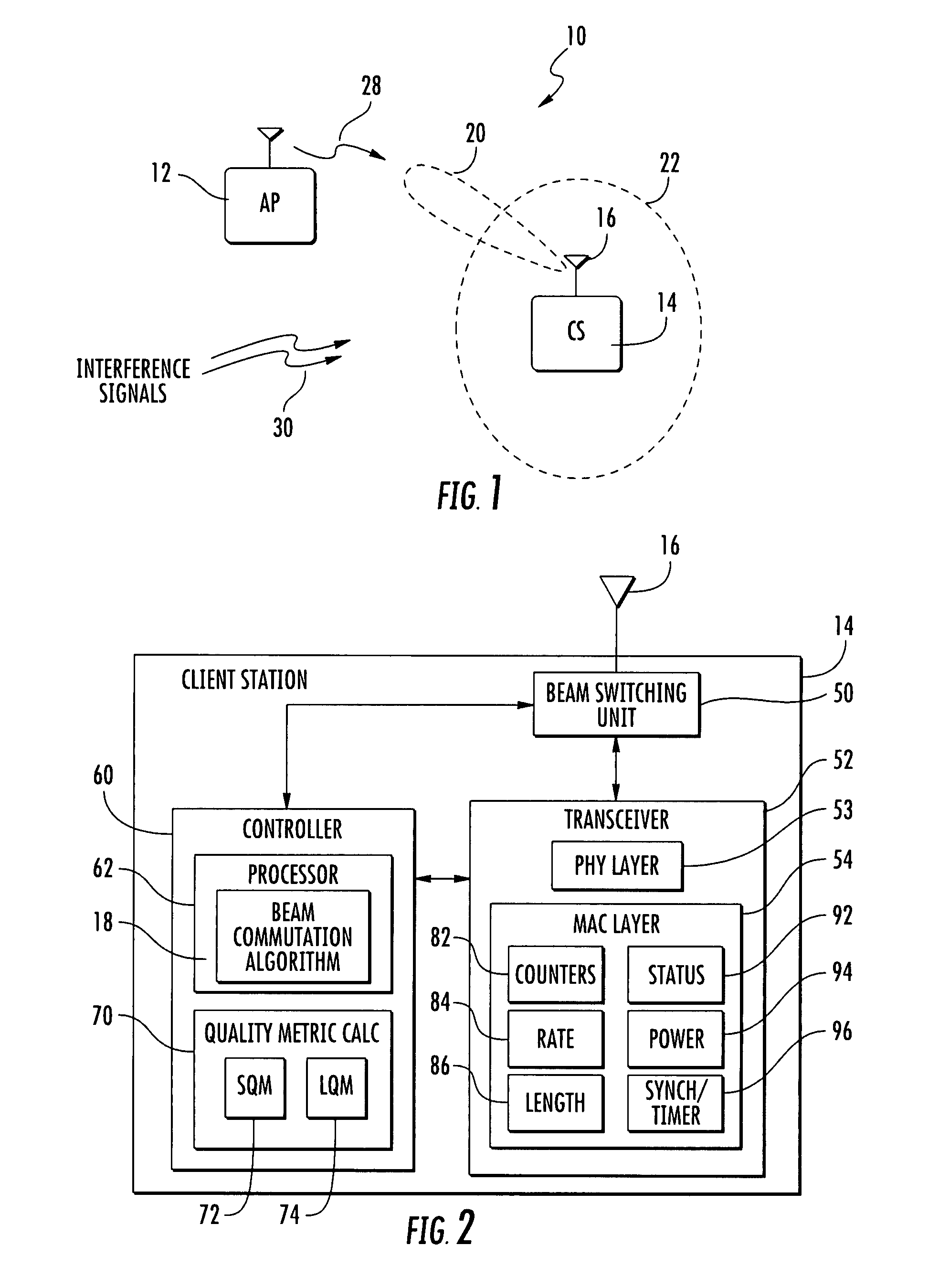 Methods for improving wireless communications when interference or signal loss is directional in nature