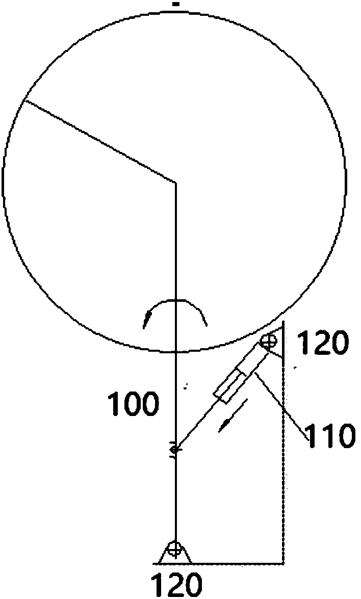 Frame type hydraulic spare tire support