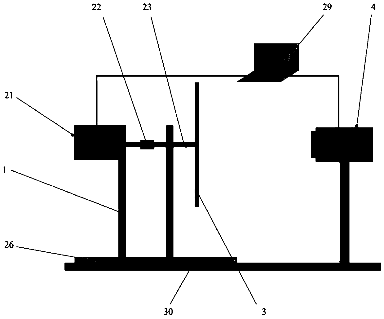 Blade fault diagnosis test device based on visual information processing