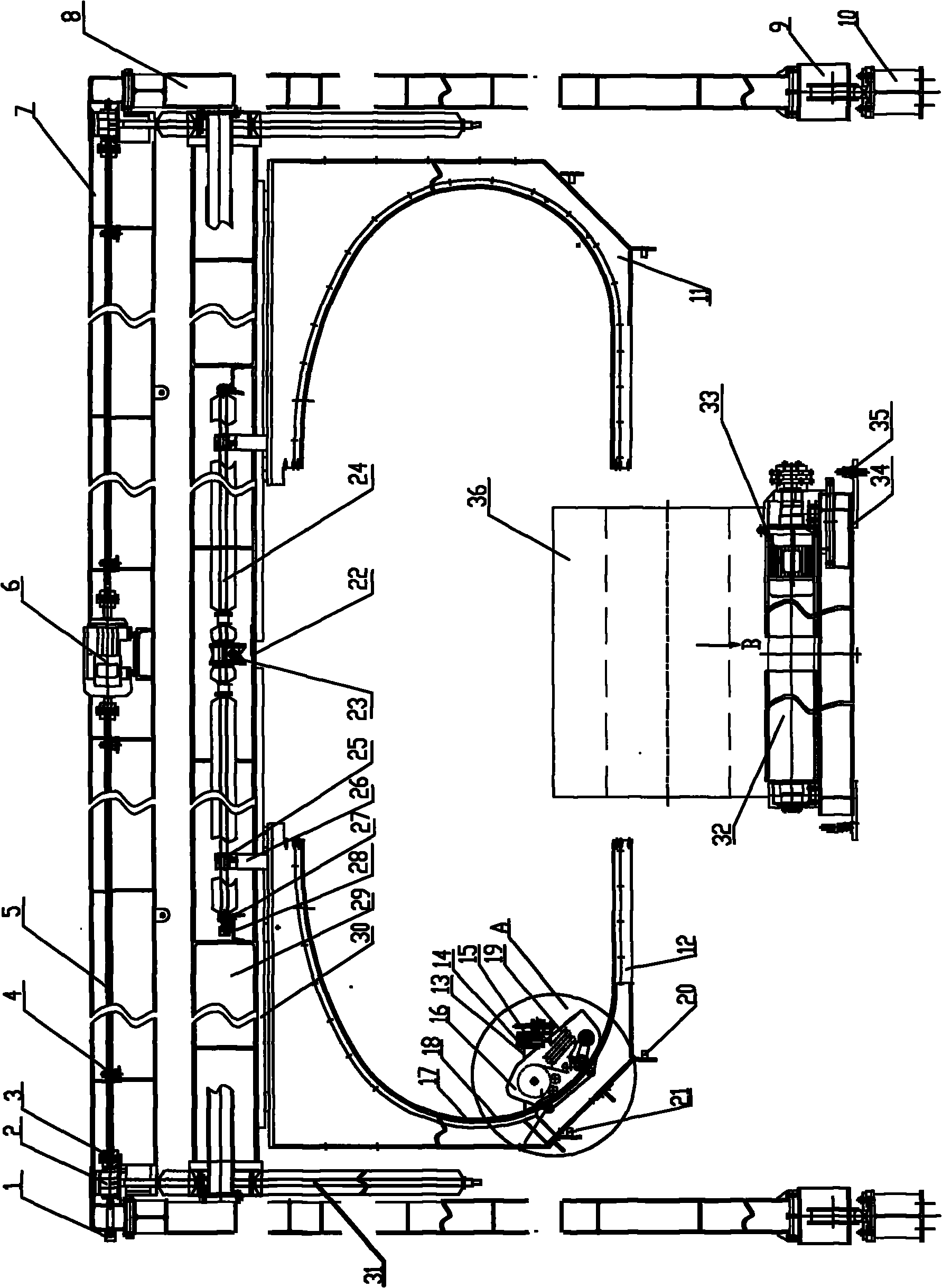 Automatic thin film winding machine for packaging steel coils