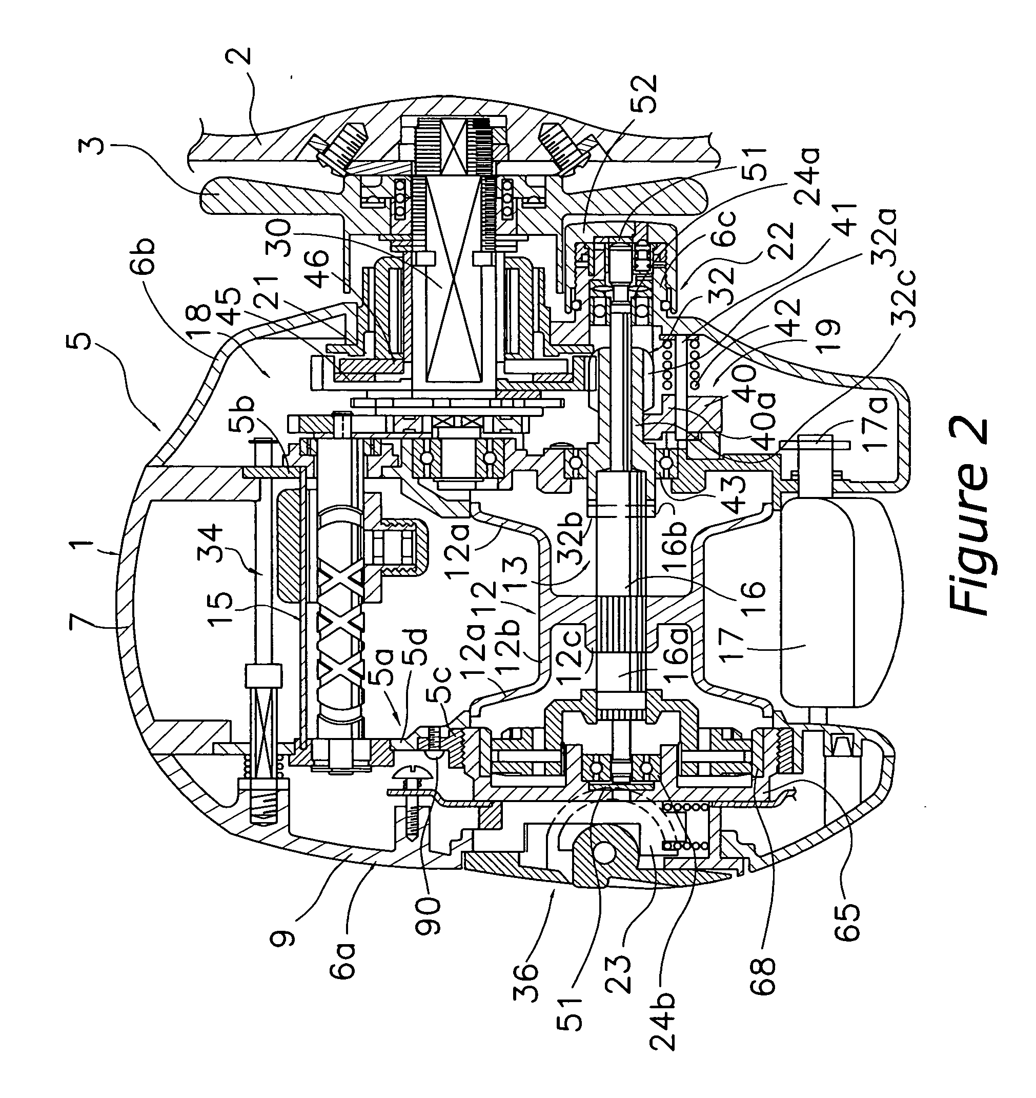 Reel unit for a dual bearing reel