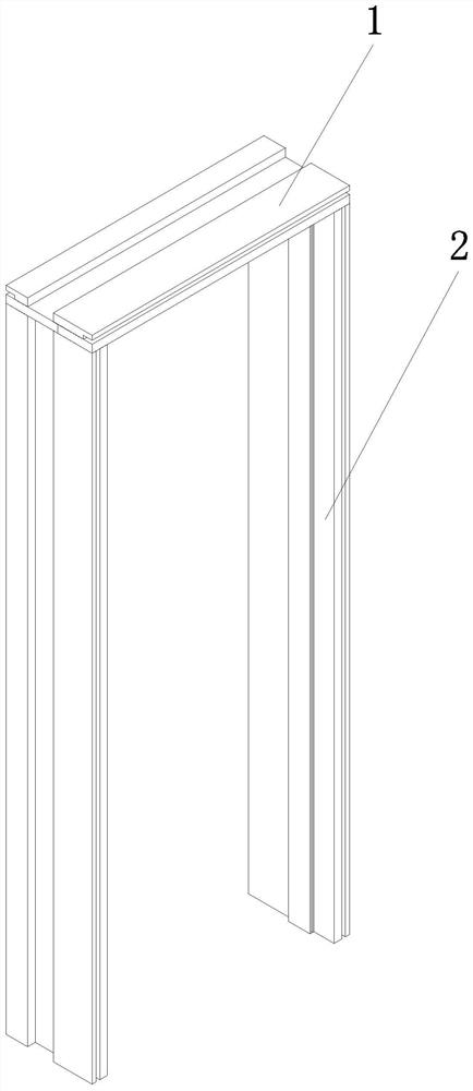 Adjustable environment-friendly door frame achieving rapid processing and preparation method of adjustable environment-friendly door frame