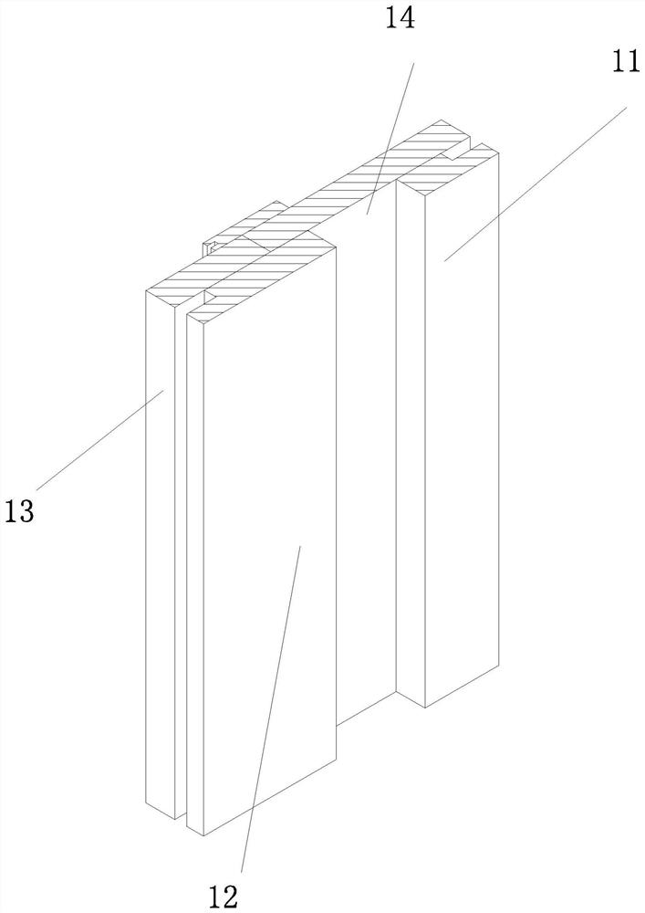 Adjustable environment-friendly door frame achieving rapid processing and preparation method of adjustable environment-friendly door frame