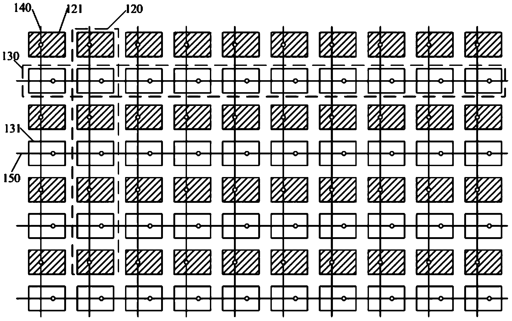 Embedded type touch screen and display device