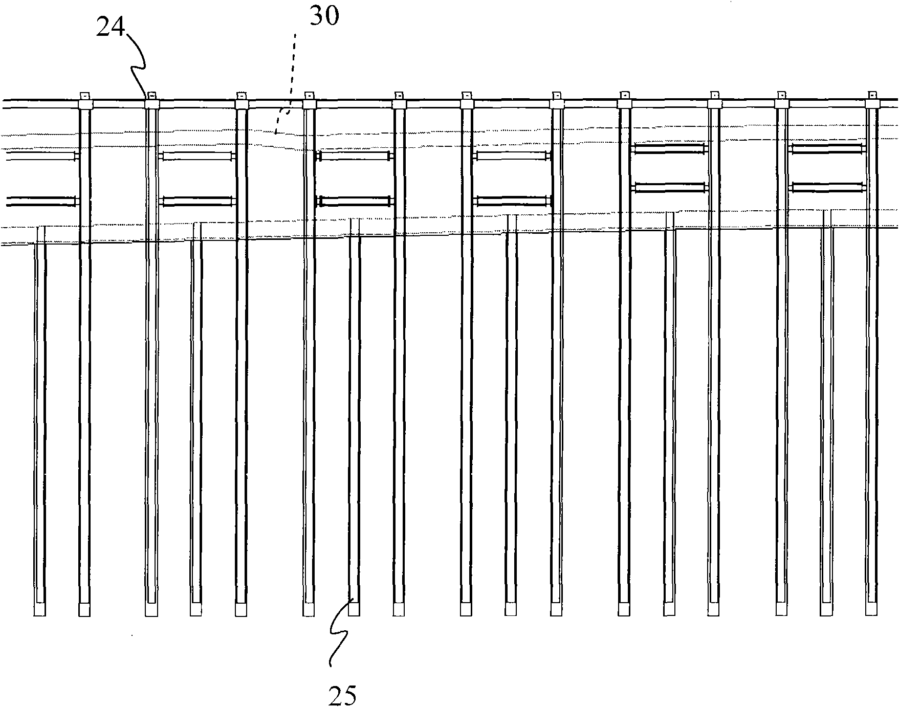 Constructing method for basic pit at the upper part of shield tunnel