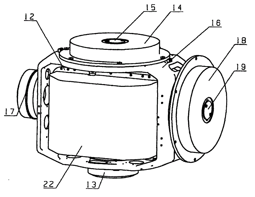 Double-shaft rotation optical fiber strapdown inertia navigation device