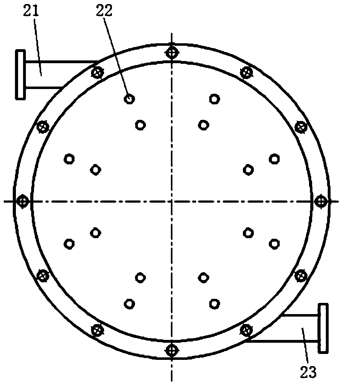 A combined ultrasonic and hydraulic cavitation treatment device for organic wastewater