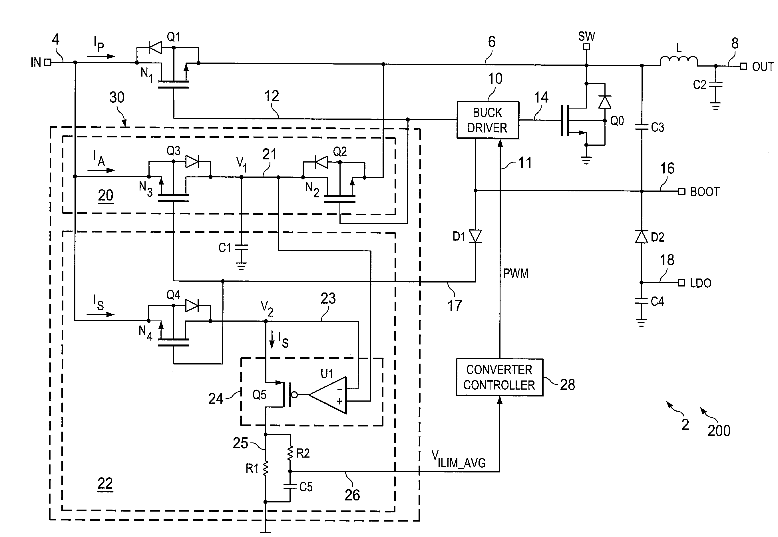 Switch mode power converter current sensing apparatus and method