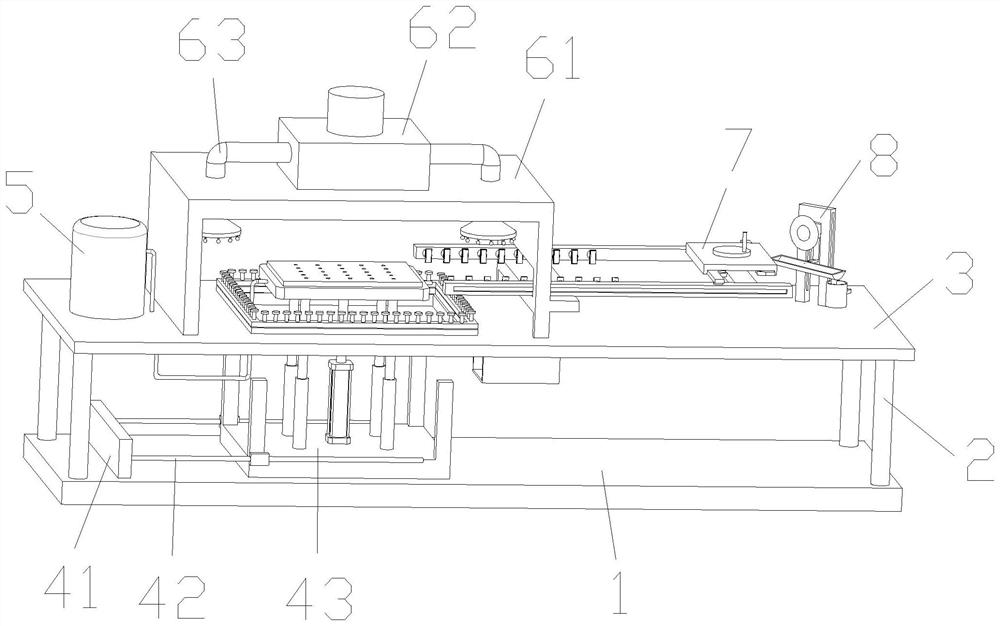 A pc/abs trolley case shell blister molding device and molding process