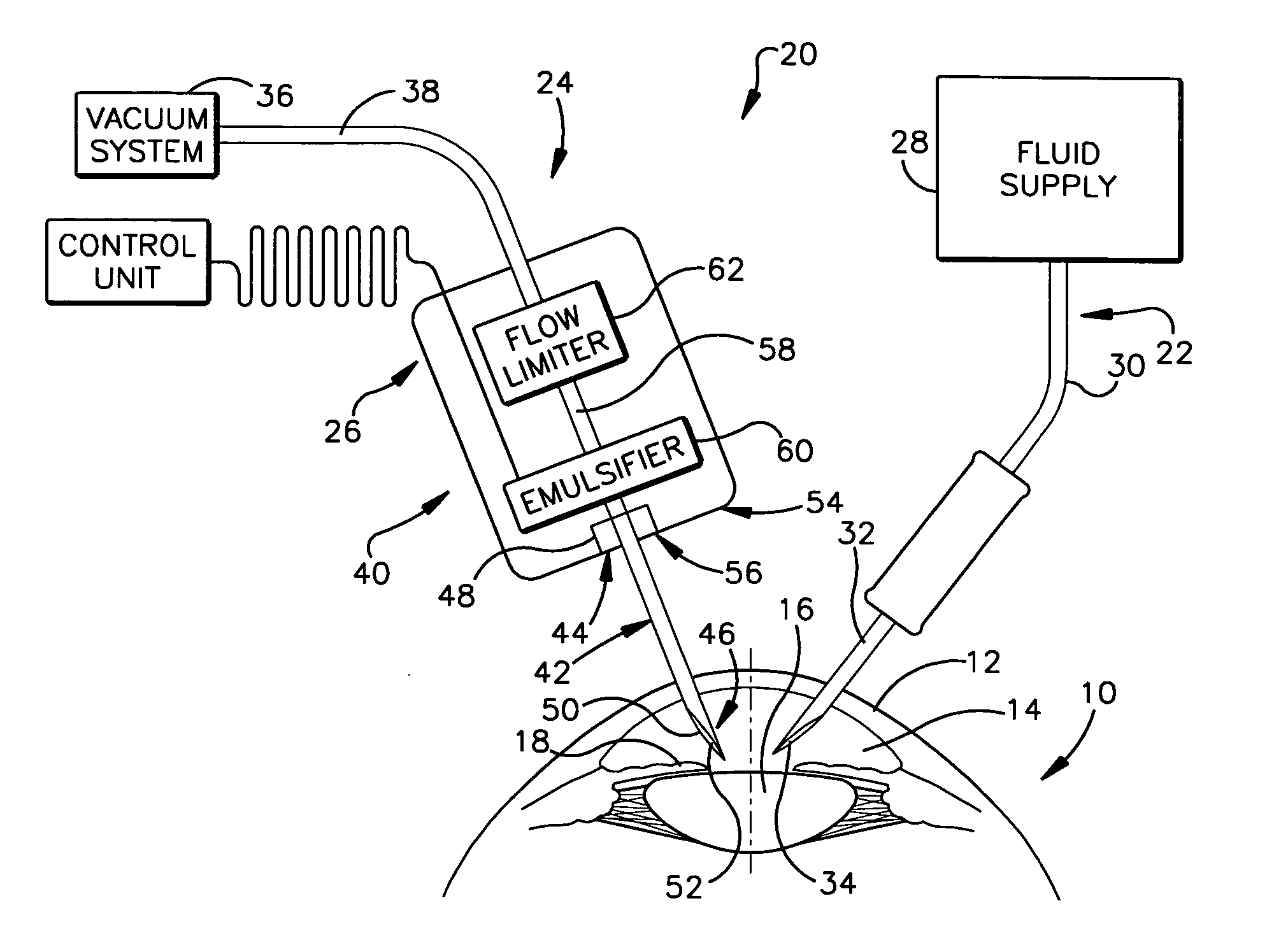 Device for controlling fluid flow in an aspiration system