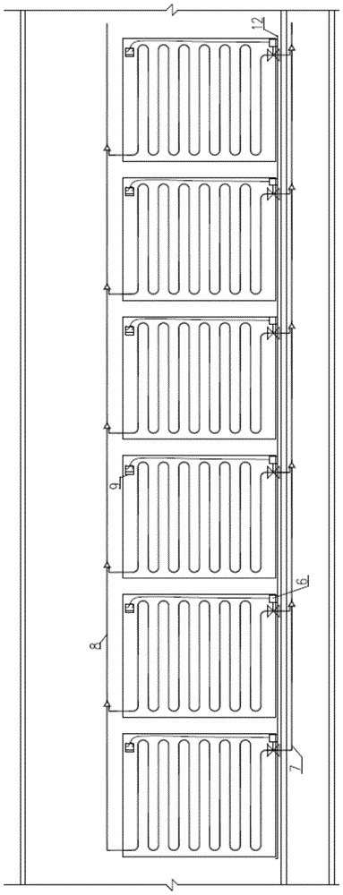 Radiant air conditioning system for heating equipment