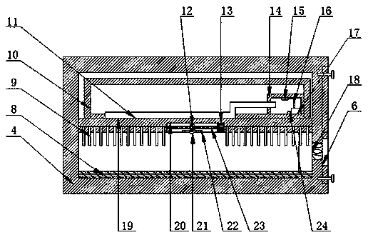 An inverter with heat dissipation and fire extinguishing function