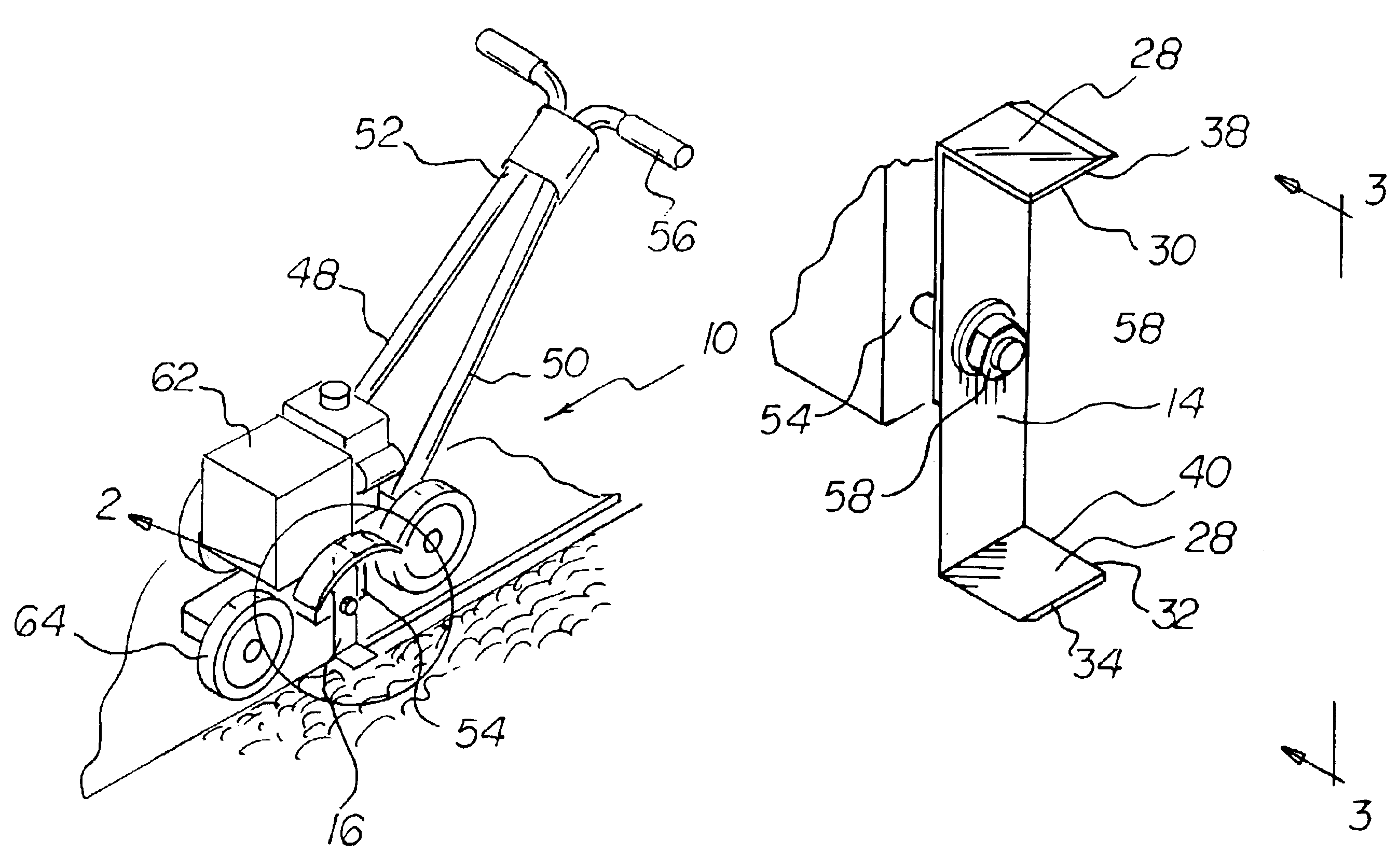 Rotary edging blade system