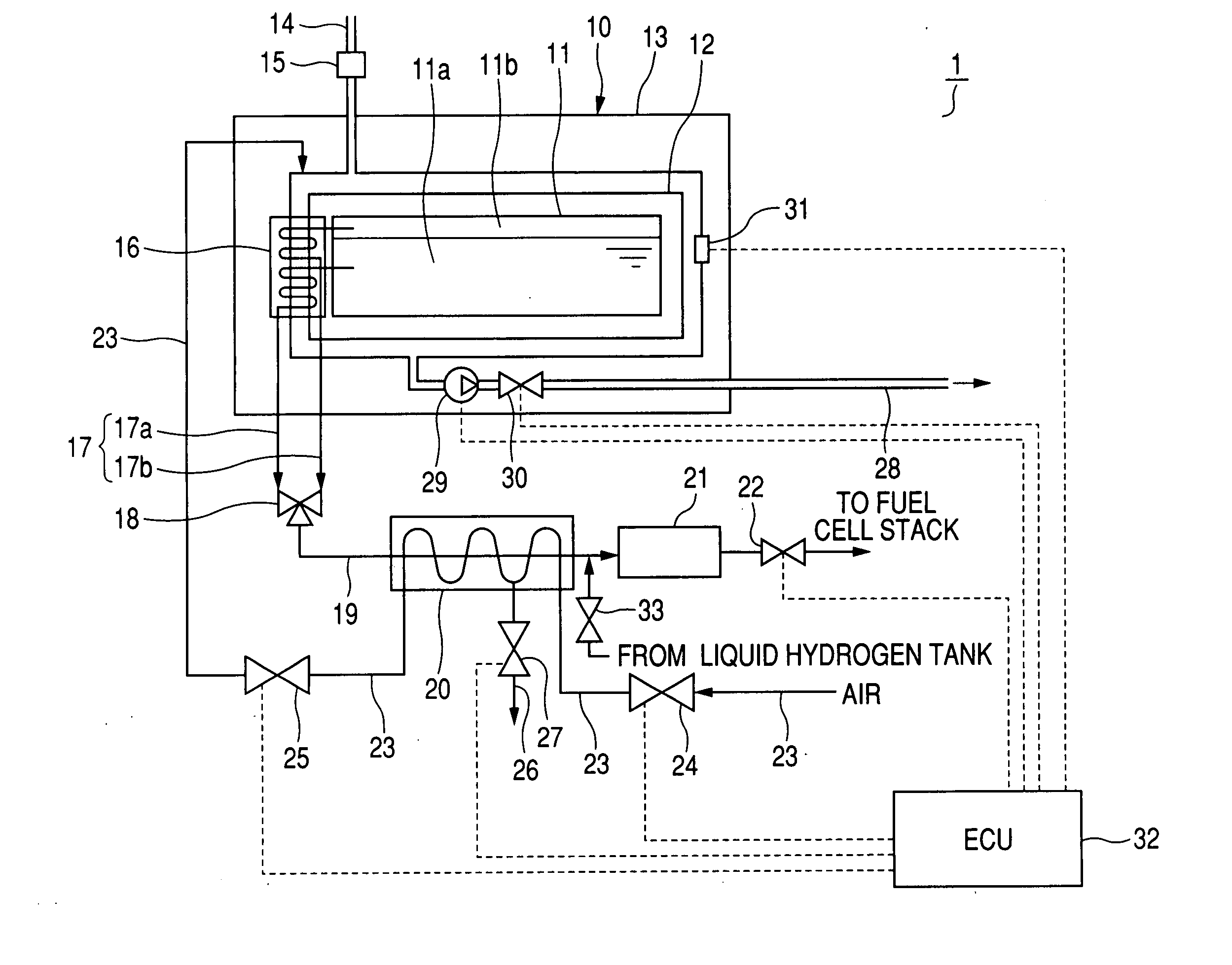 Liquid fuel storage system