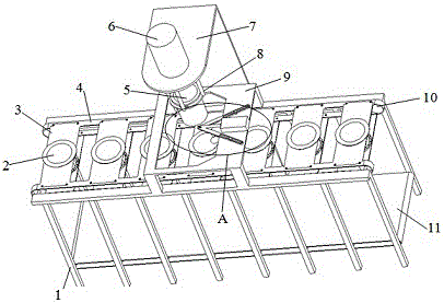 Barium sulfate crystal assembly line quantitative filling device