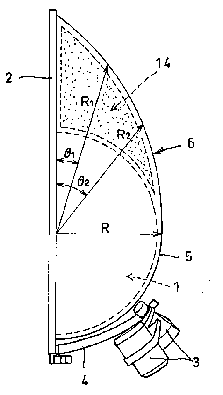 Radio wave lens antenna device