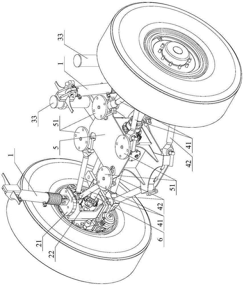 Independent suspension system and crane with the independent suspension system