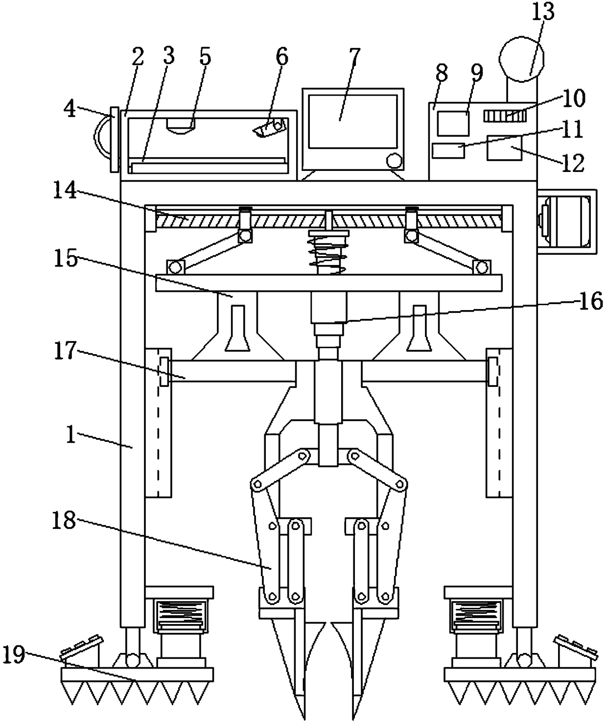 Garden sampling equipment and working method thereof