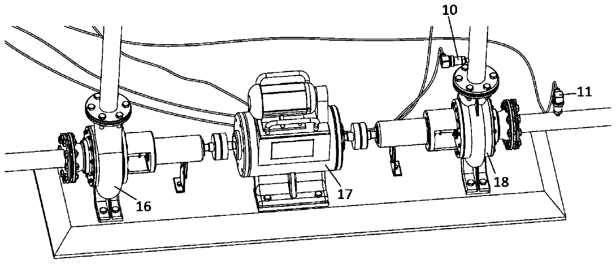 Load pump based pump turbine performance testing device