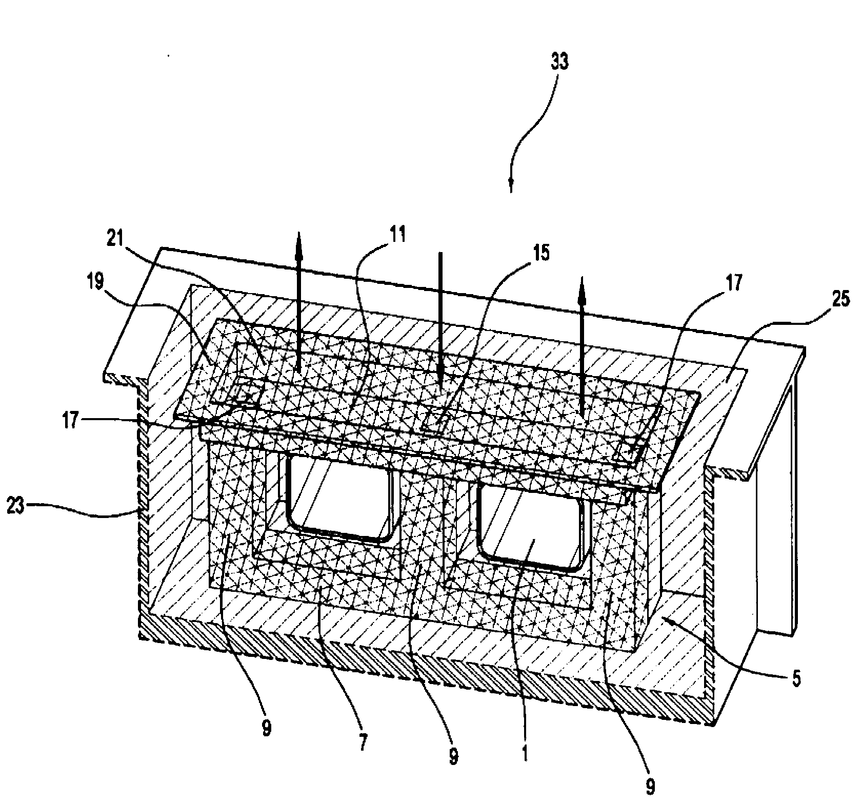 Ceramic lined channel inductor