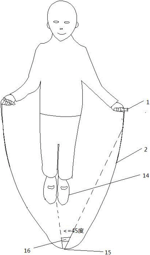 Rope skipping counting device