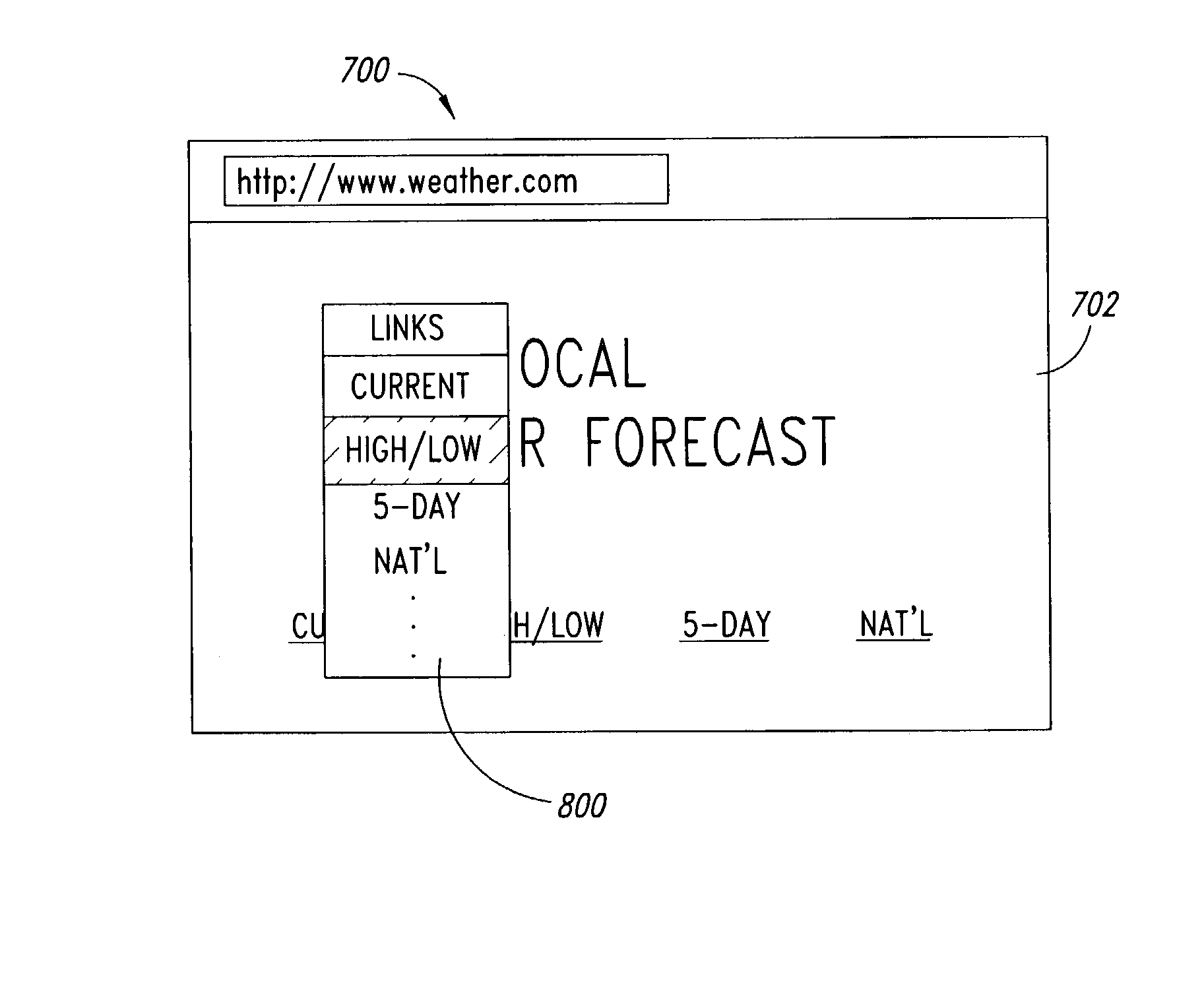 Navigation and selection control for a hand-held portable computer