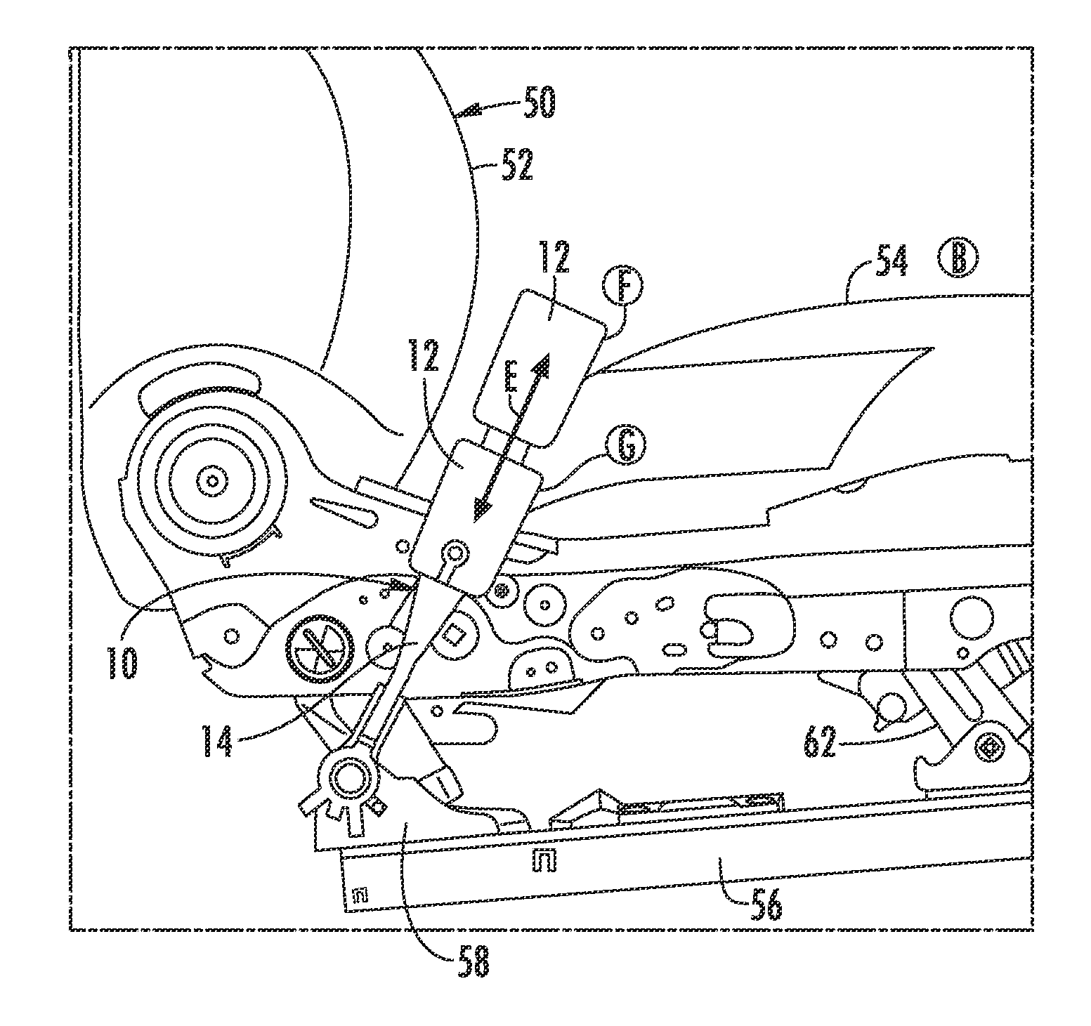 Seatbelt buckle height adjustment mechanism