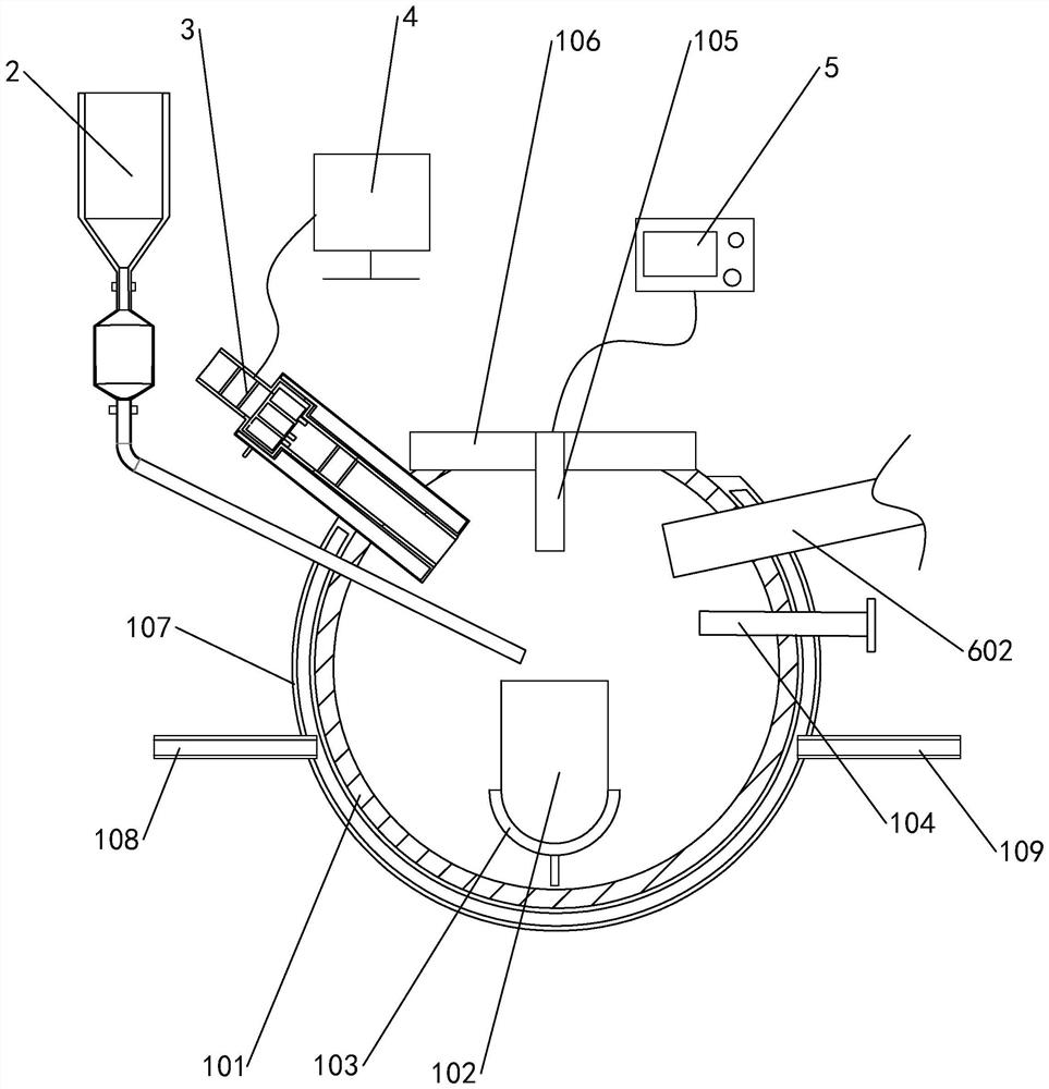 Crucible on-line remote observation control system of nano metal powder production system