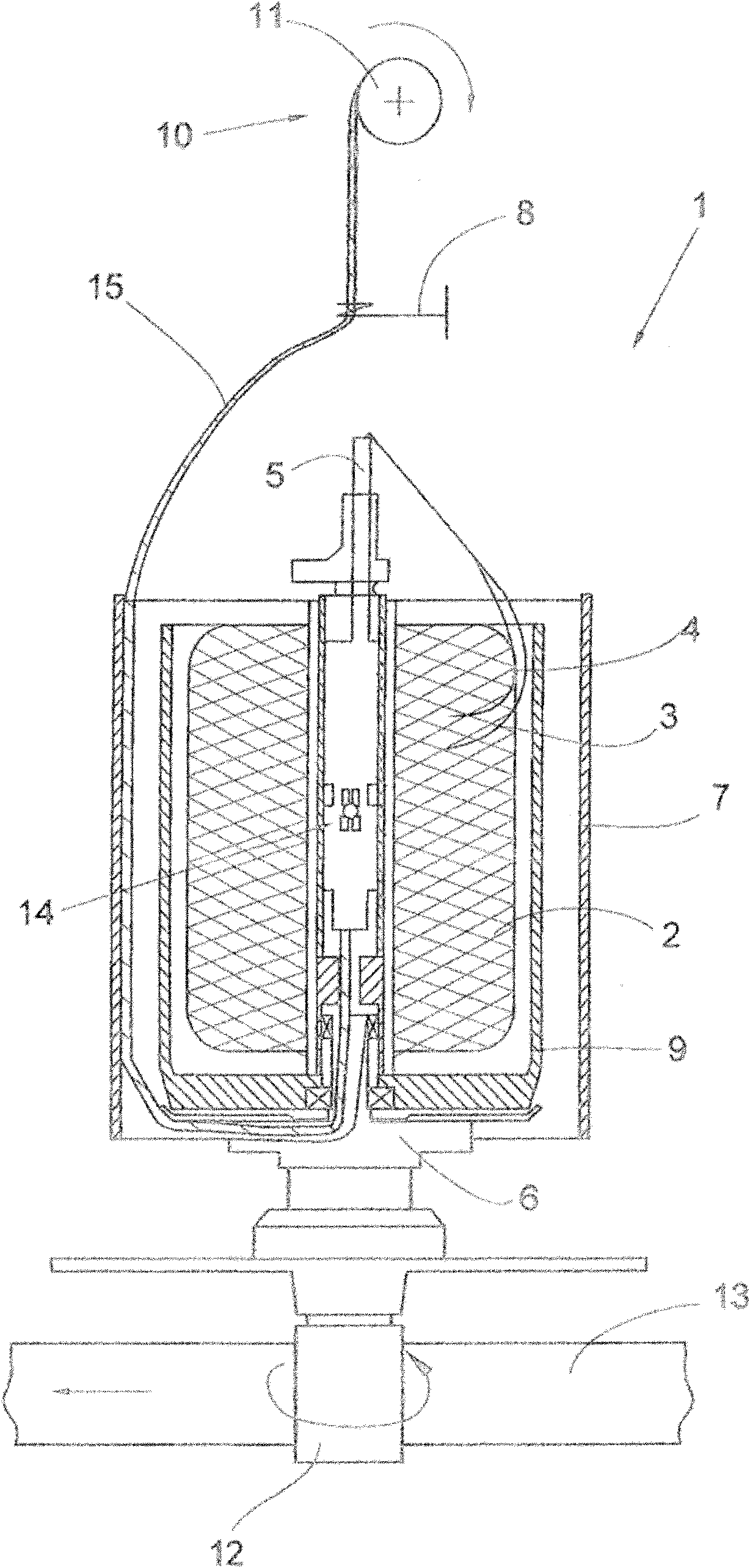 Yarn tension device for a double-strand twisting spindle