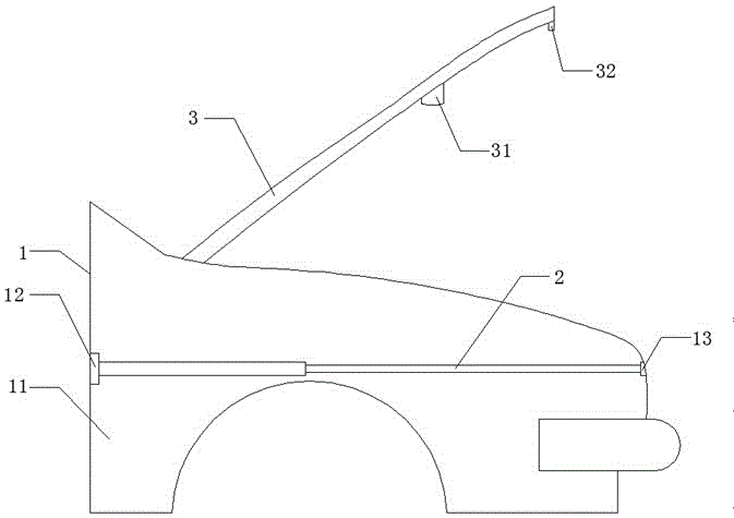 Front compartment of hybrid vehicle