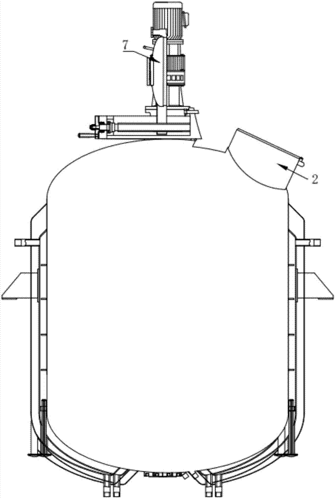 Manhole cover opening and closing apparatus of reaction vessel