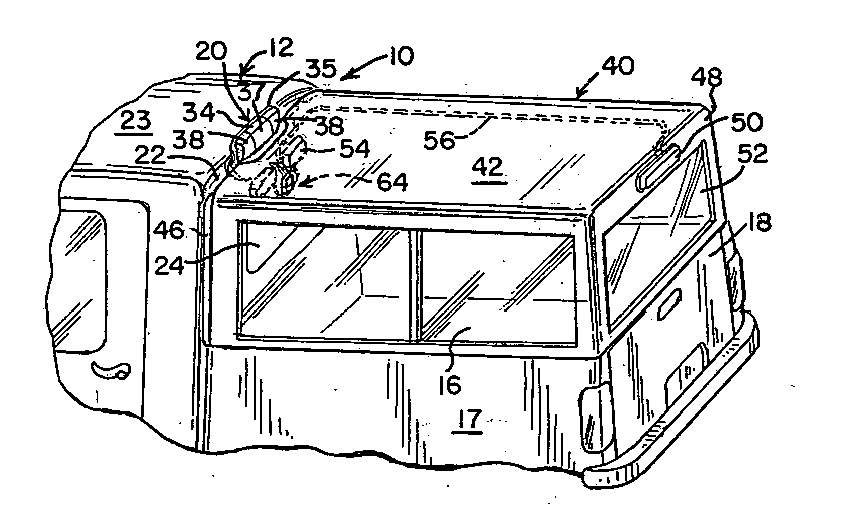 Vehicle cap power transfer