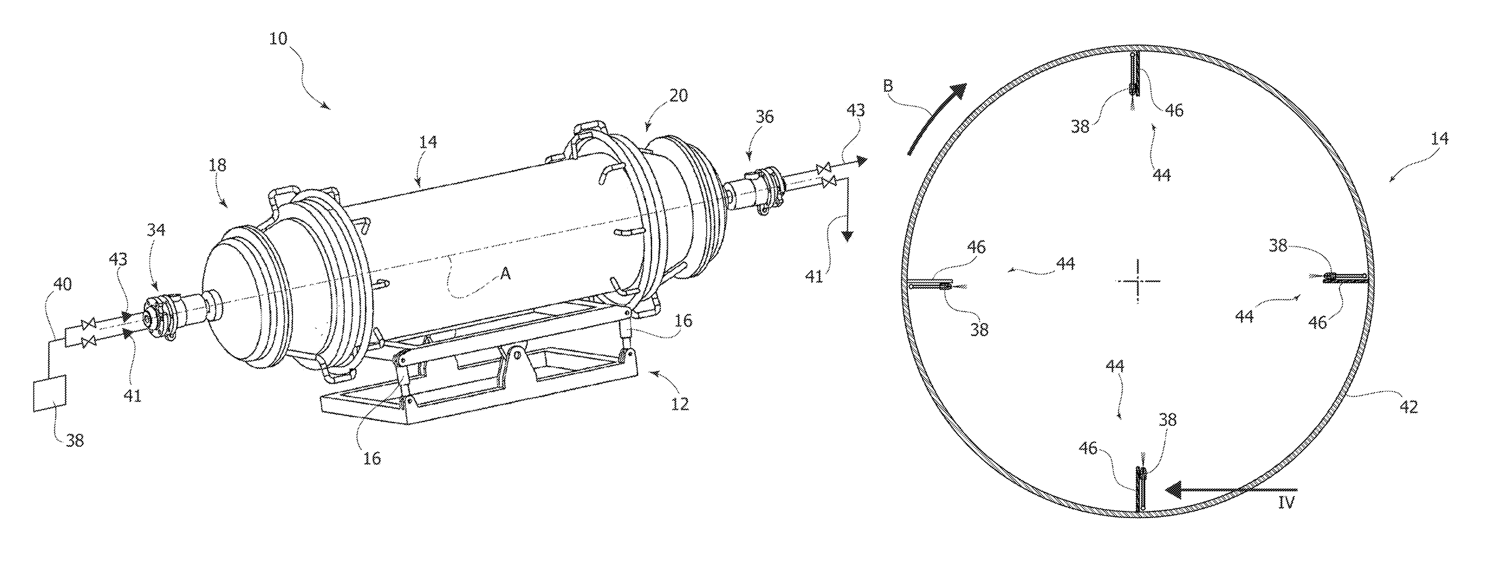 Apparatus and process for recycling absorbent sanitary products