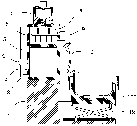 Feed and water feeding integrated device for Congjiang pig raising