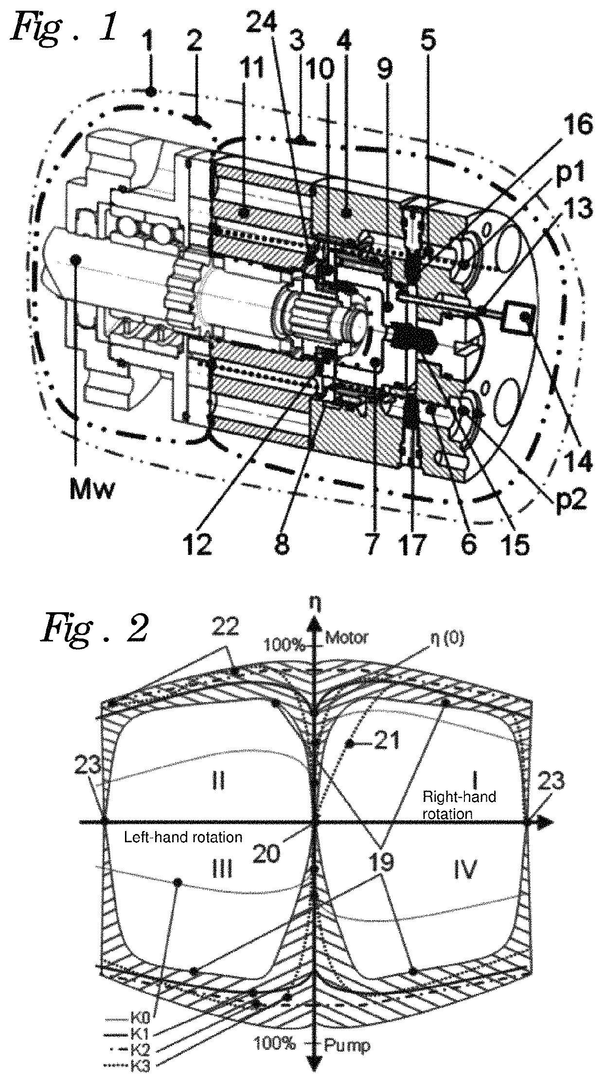 Turbomachine which can be operated both as hydraulic motor and as pump