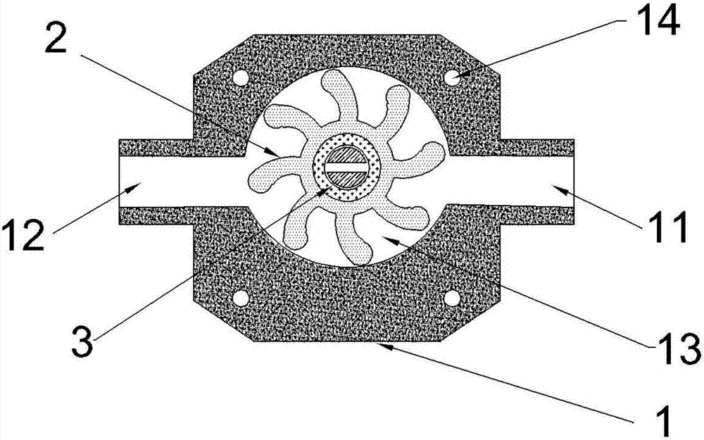 Flexible impeller flowmeter