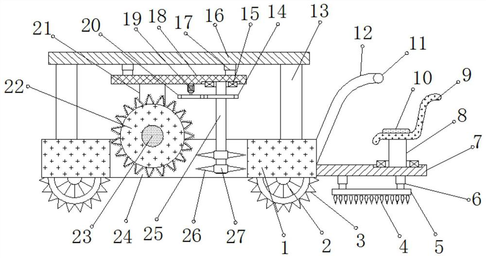 A device for planting broken soil for agricultural experiments